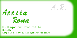 attila rona business card