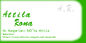 attila rona business card